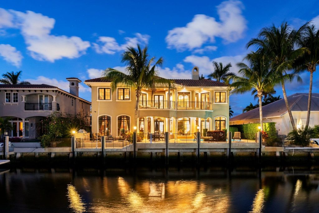 white painted house