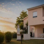 Facciata della Dimora di Arianna con giardino privato
